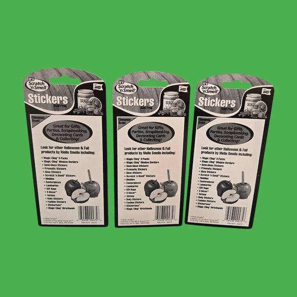 Scratch 'n Smell Stickers Vintage Mello Smello Cinnamon Scent Fall Autumn Food - Picture 3 of 7
